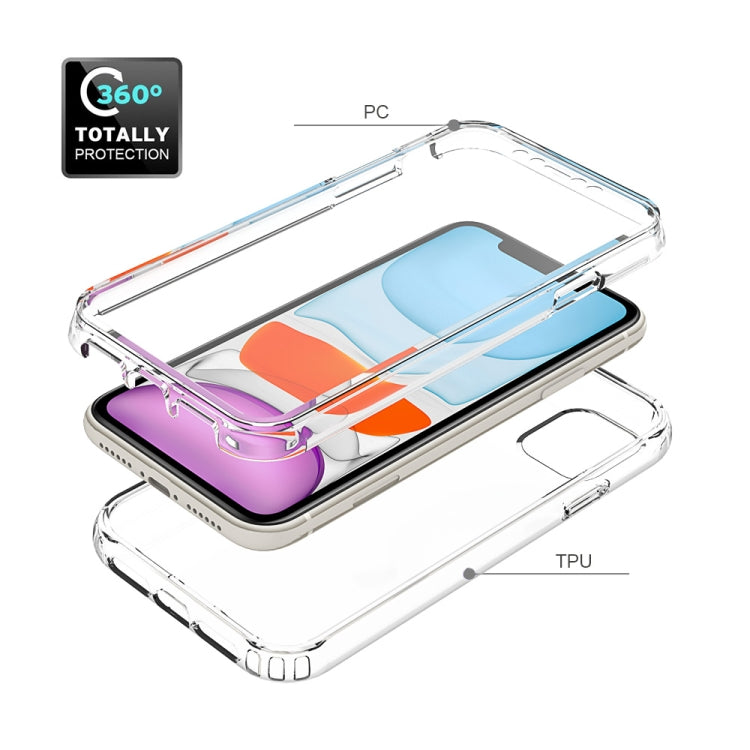 For iPhone 11 Shockproof  High Transparency Two-color Gradual Change PC+TPU Candy Colors Protective Case