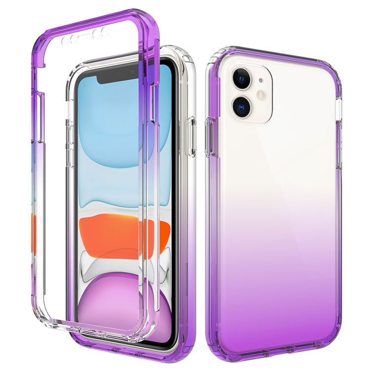 For iPhone 11 Shockproof  High Transparency Two-color Gradual Change PC+TPU Candy Colors Protective Case