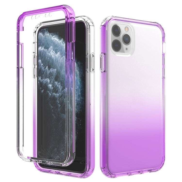 For iPhone 11 Pro Max Shockproof  High Transparency Two-color Gradual Change PC+TPU Candy Colors Protective Case