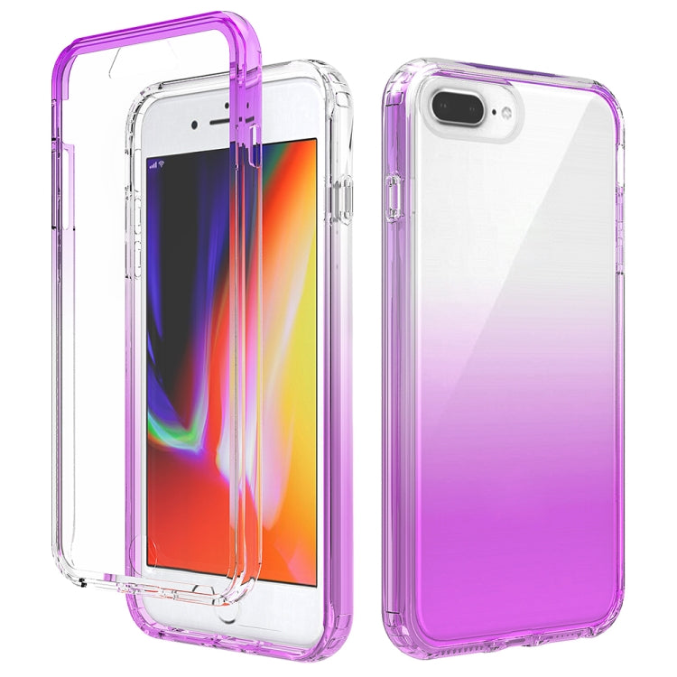 Shockproof  High Transparency Two-color Gradual Change PC+TPU Candy Colors Protective Case For iPhone 6 Plus / 6s Plus
