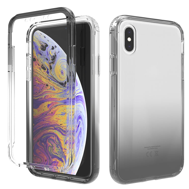 For iPhone X / XS Shockproof  High Transparency Two-color Gradual Change PC+TPU Candy Colors Protective Case