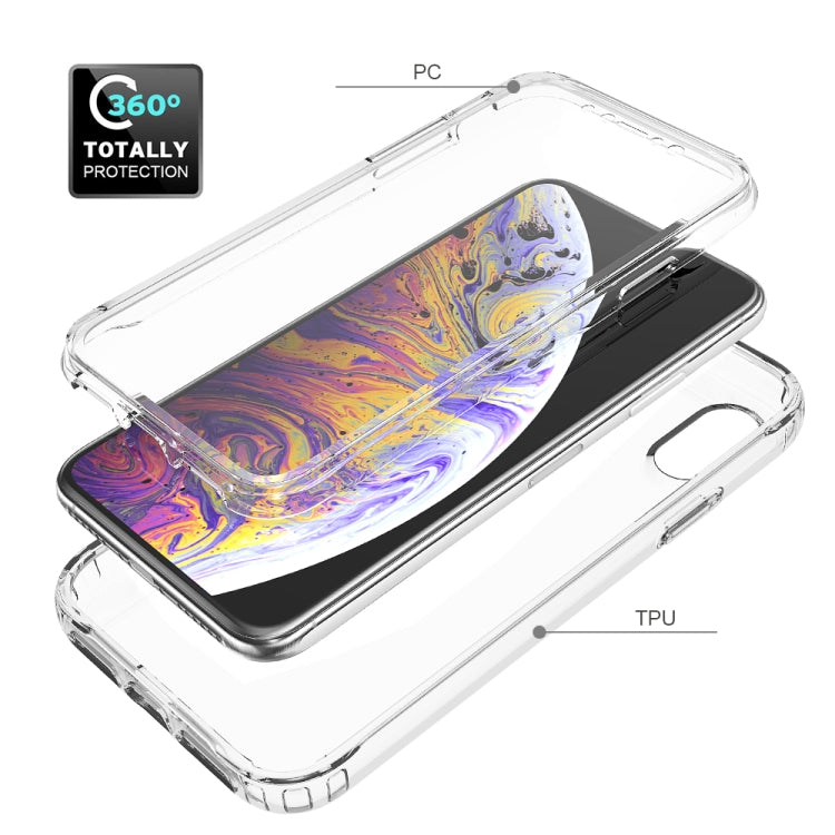 For iPhone X / XS Shockproof  High Transparency Two-color Gradual Change PC+TPU Candy Colors Protective Case