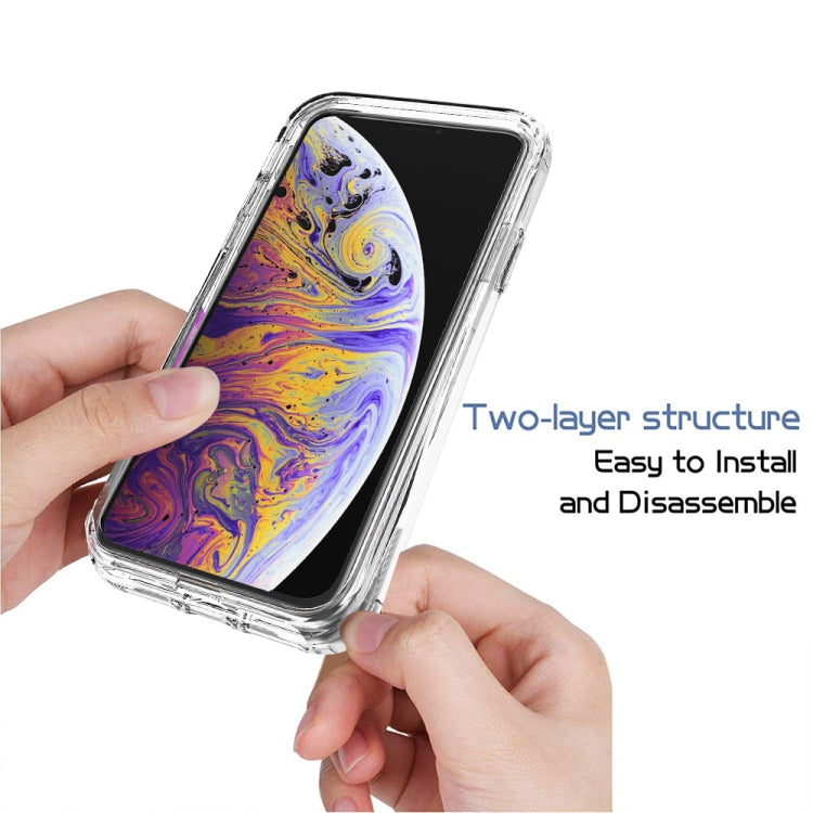 For iPhone X / XS Shockproof  High Transparency Two-color Gradual Change PC+TPU Candy Colors Protective Case