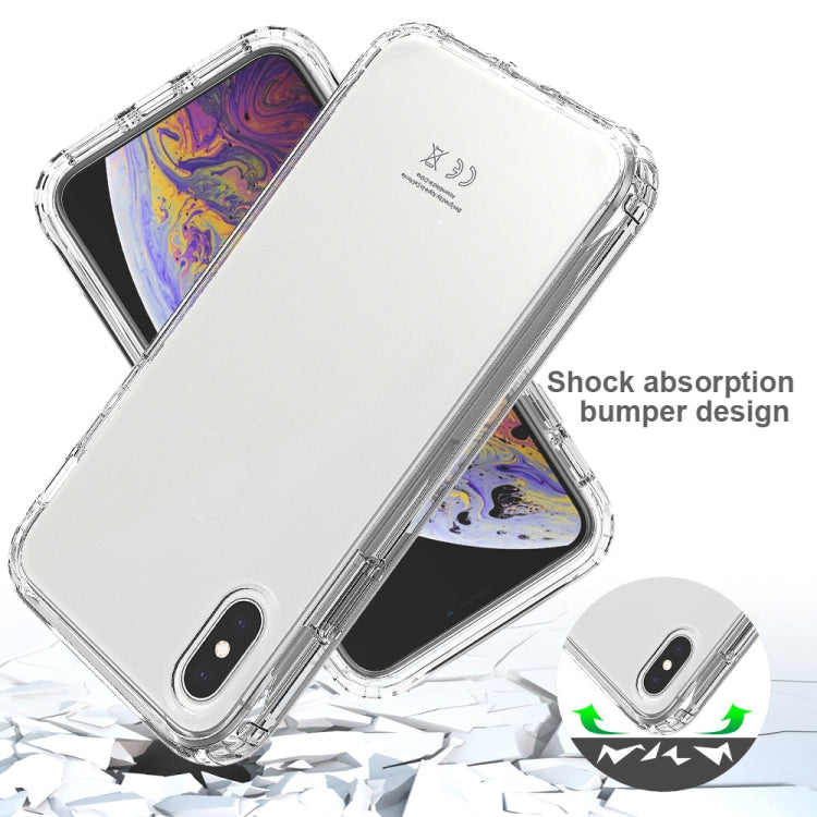 For iPhone X / XS Shockproof  High Transparency Two-color Gradual Change PC+TPU Candy Colors Protective Case