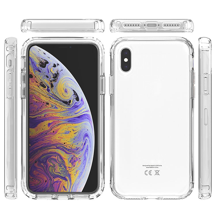 For iPhone X / XS Shockproof  High Transparency Two-color Gradual Change PC+TPU Candy Colors Protective Case