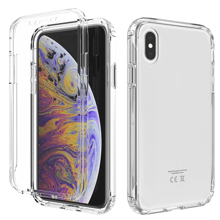 For iPhone X / XS Shockproof  High Transparency Two-color Gradual Change PC+TPU Candy Colors Protective Case