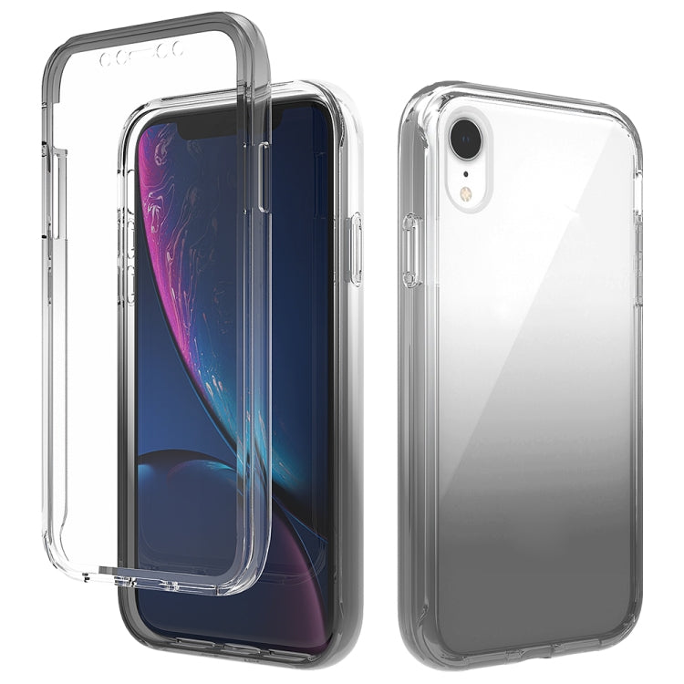 For iPhone XR Shockproof  High Transparency Two-color Gradual Change PC+TPU Candy Colors Protective Case
