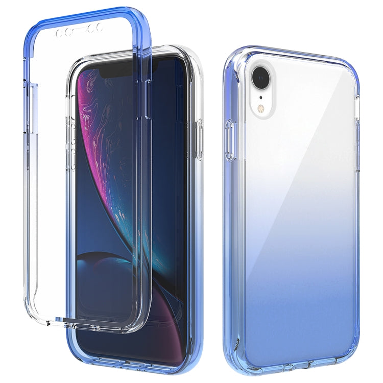 For iPhone XR Shockproof  High Transparency Two-color Gradual Change PC+TPU Candy Colors Protective Case