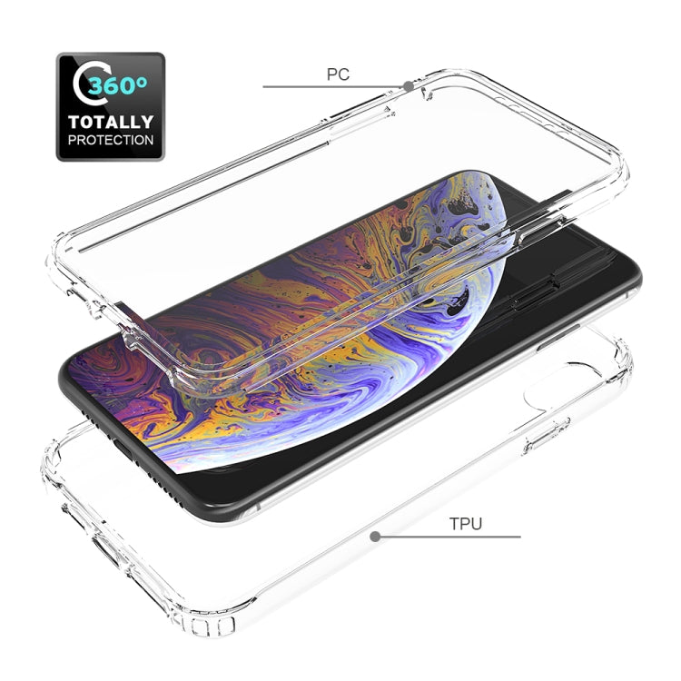 For iPhone XS Max Shockproof  High Transparency Two-color Gradual Change PC+TPU Candy Colors Protective Case