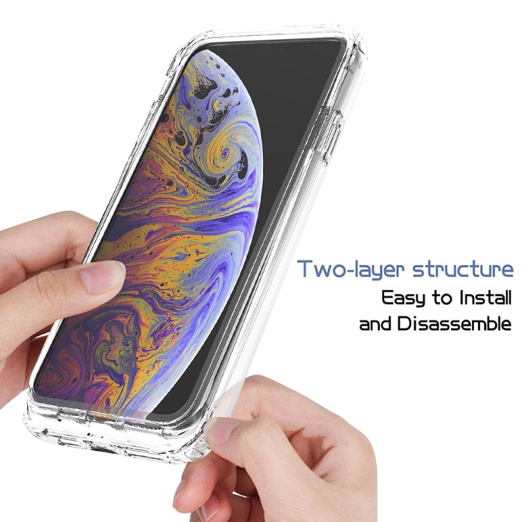 For iPhone XS Max Shockproof  High Transparency Two-color Gradual Change PC+TPU Candy Colors Protective Case