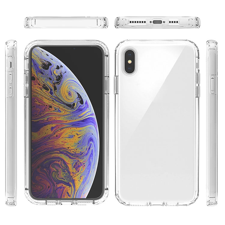 For iPhone XS Max Shockproof  High Transparency Two-color Gradual Change PC+TPU Candy Colors Protective Case