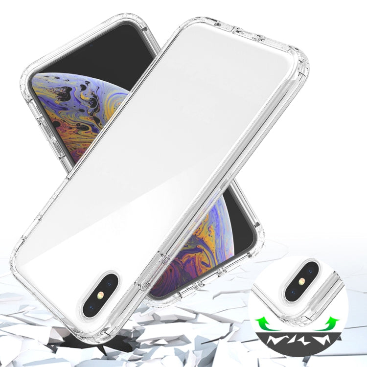 For iPhone XS Max Shockproof  High Transparency Two-color Gradual Change PC+TPU Candy Colors Protective Case