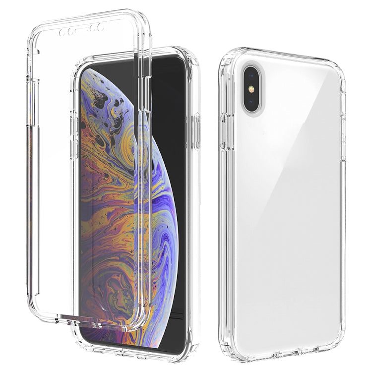 For iPhone XS Max Shockproof  High Transparency Two-color Gradual Change PC+TPU Candy Colors Protective Case