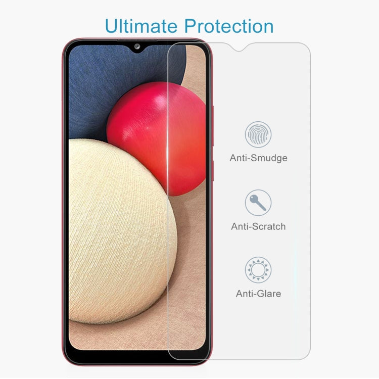 For Samsung Galaxy A02s 50 PCS 0.26mm 9H 2.5D Tempered Glass Film
