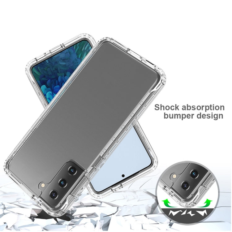 For Samsung Galaxy S21+ 5G Shockproof  High Transparency Two-color Gradual Change PC+TPU Candy Colors Protective Case
