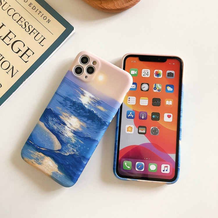 For iPhone 11 Pro Max Shockproof Liquid TPU Pattern Protective Case