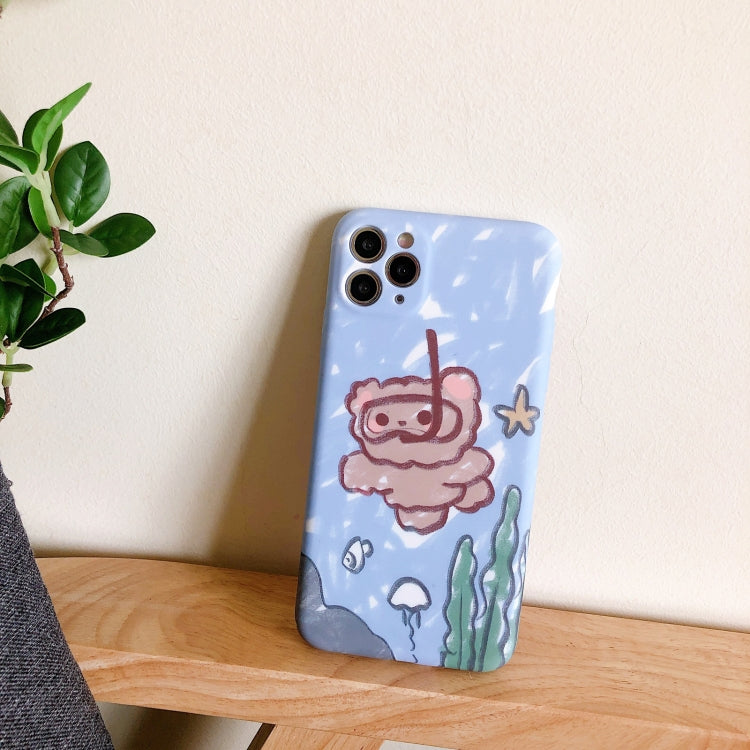 For iPhone 12 Pro Max Shockproof Liquid TPU Pattern Protective Case