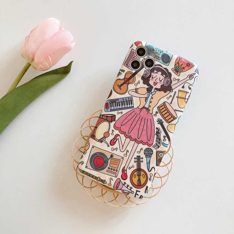 For iPhone 12 Pro Max Shockproof Liquid TPU Pattern Protective Case
