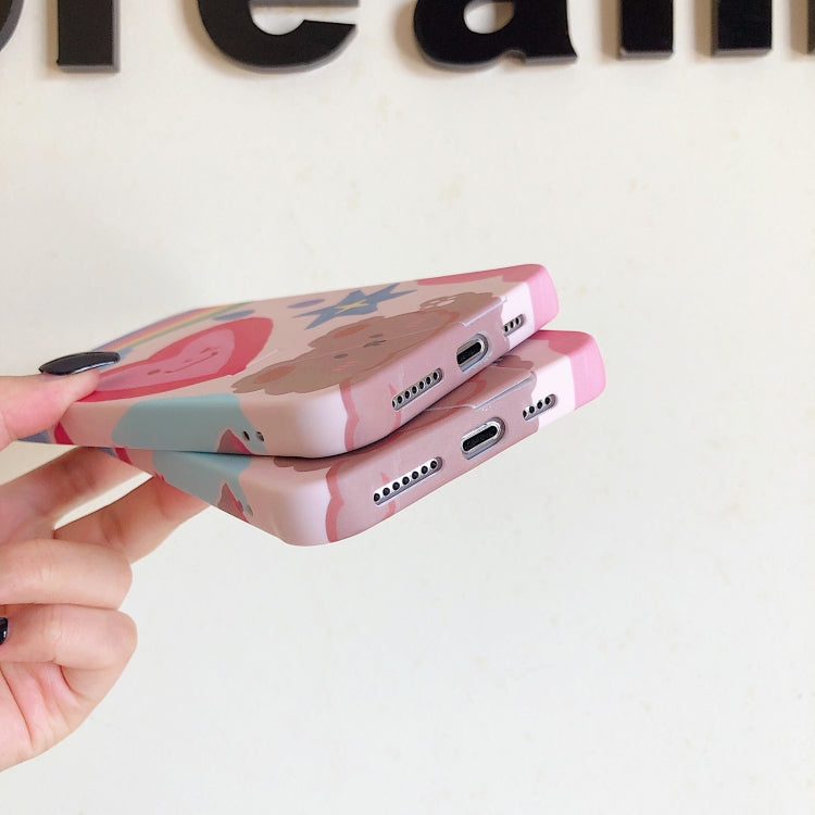 For iPhone 11 Shockproof Liquid TPU Pattern Protective Case with Holder