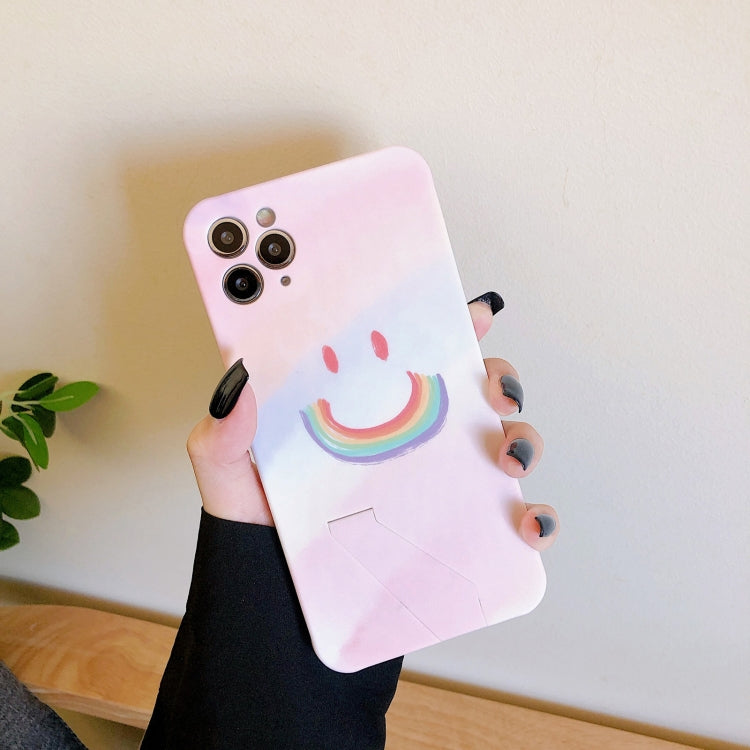 For iPhone 11 Shockproof Liquid TPU Pattern Protective Case with Holder