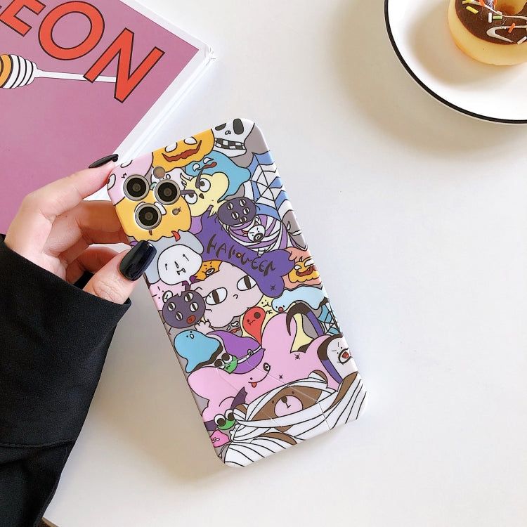 For iPhone 11 Shockproof Liquid TPU Pattern Protective Case with Holder