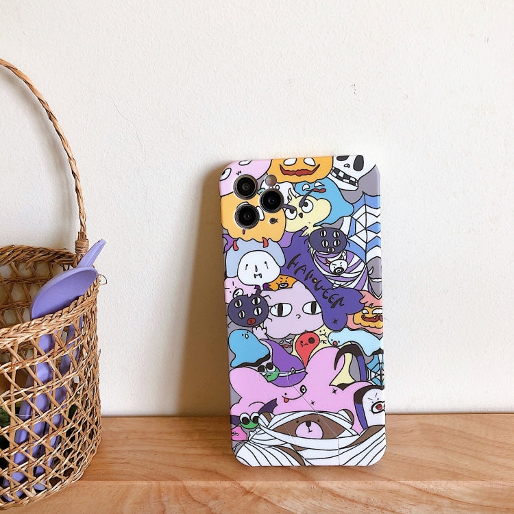 For iPhone 11 Shockproof Liquid TPU Pattern Protective Case with Holder