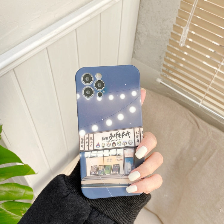 For iPhone 11 Shockproof Liquid TPU Pattern Protective Case with Holder
