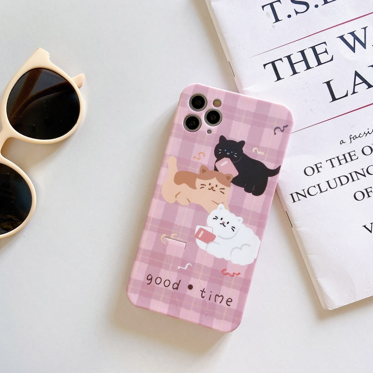 For iPhone 11 Pro Shockproof Liquid TPU Pattern Protective Case with Holder