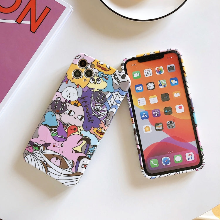 For iPhone 11 Pro Max Shockproof Liquid TPU Pattern Protective Case with Holder