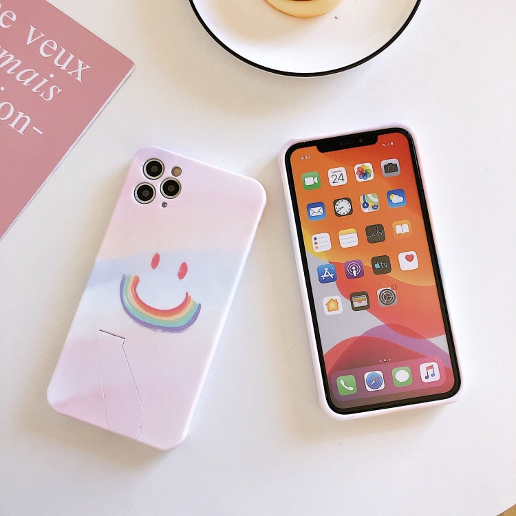 For iPhone 12 mini Shockproof Liquid TPU Pattern Protective Case with Holder