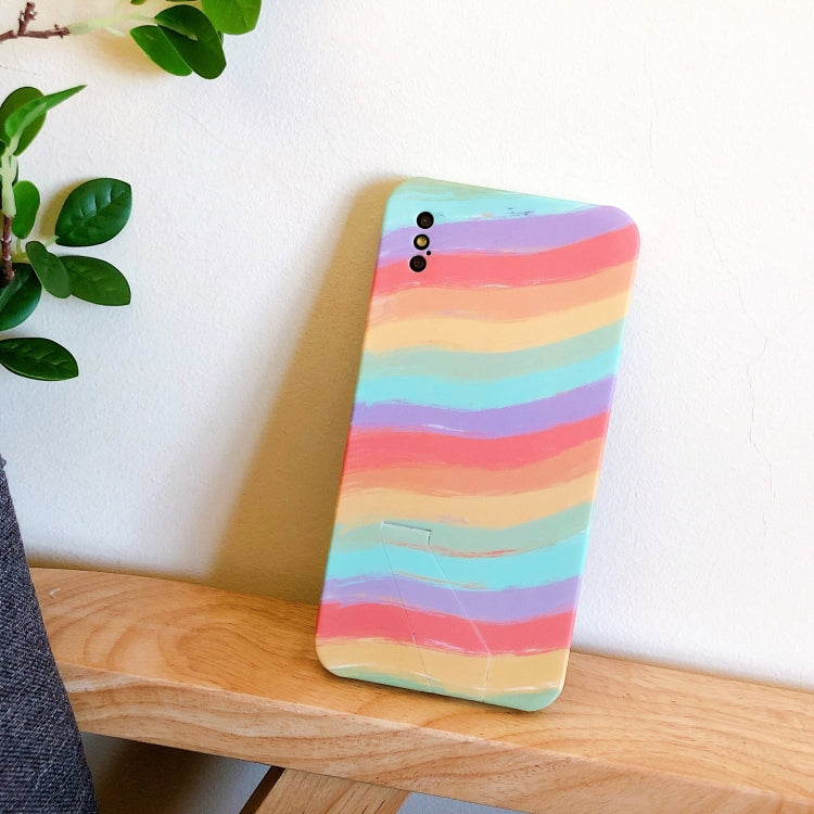 For iPhone 12 mini Shockproof Liquid TPU Pattern Protective Case with Holder