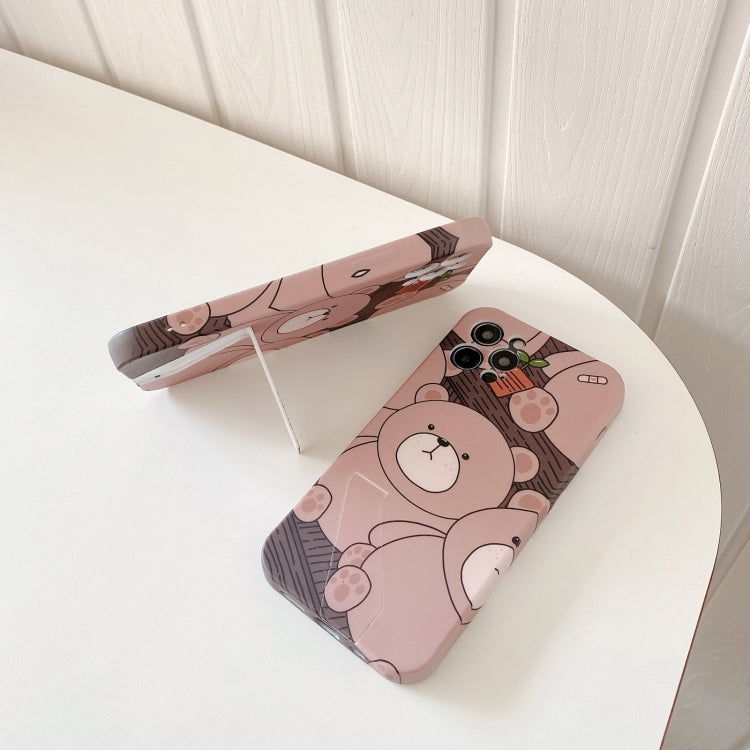 For iPhone 12 mini Shockproof Liquid TPU Pattern Protective Case with Holder