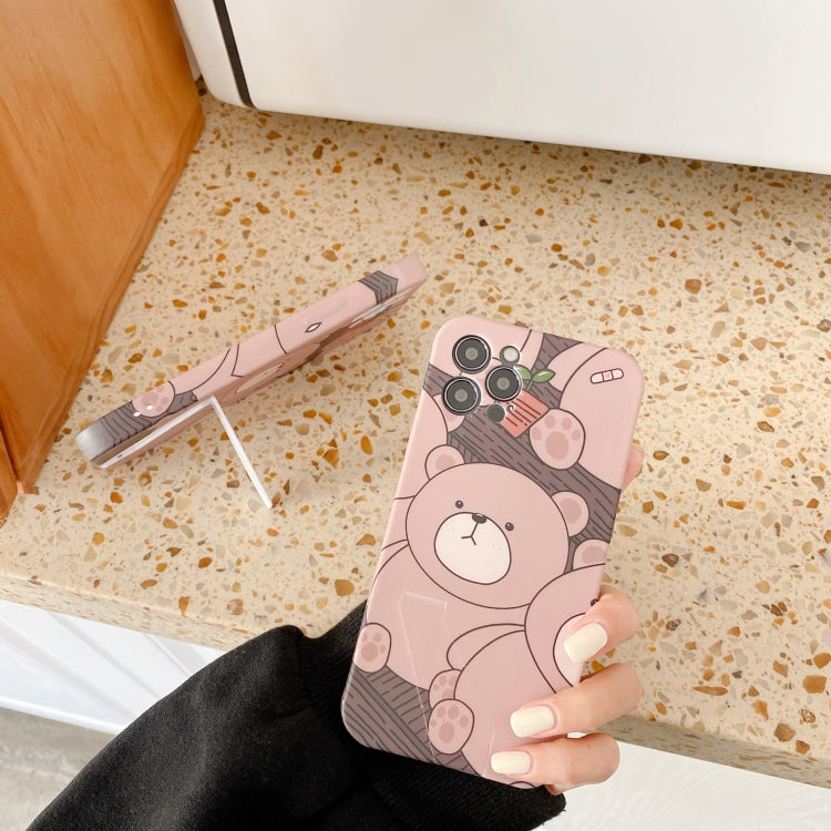 For iPhone 12 Shockproof Liquid TPU Pattern Protective Case with Holder