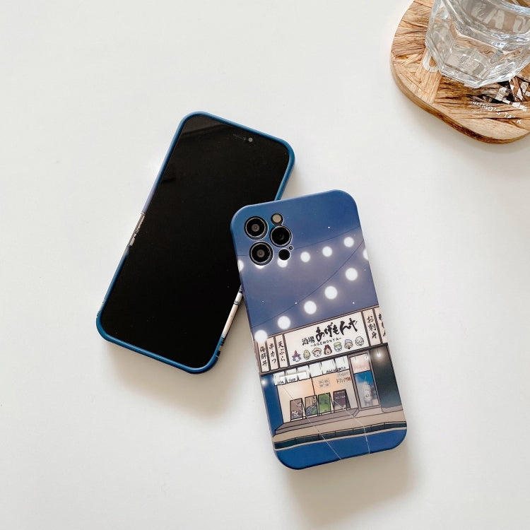 For iPhone 12 Shockproof Liquid TPU Pattern Protective Case with Holder