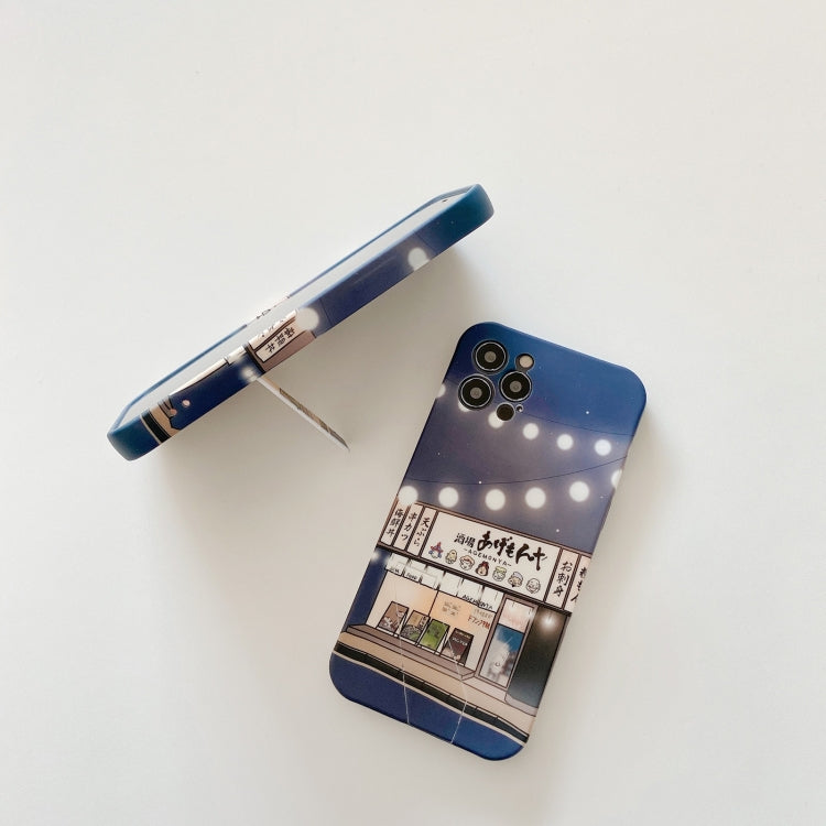 For iPhone 12 Shockproof Liquid TPU Pattern Protective Case with Holder
