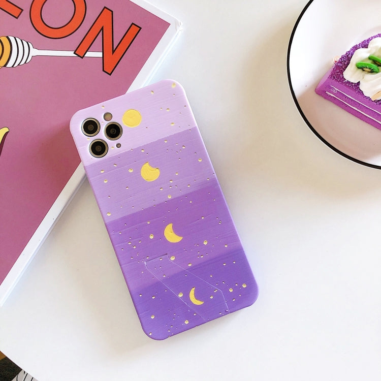 For iPhone 12 Shockproof Liquid TPU Pattern Protective Case with Holder