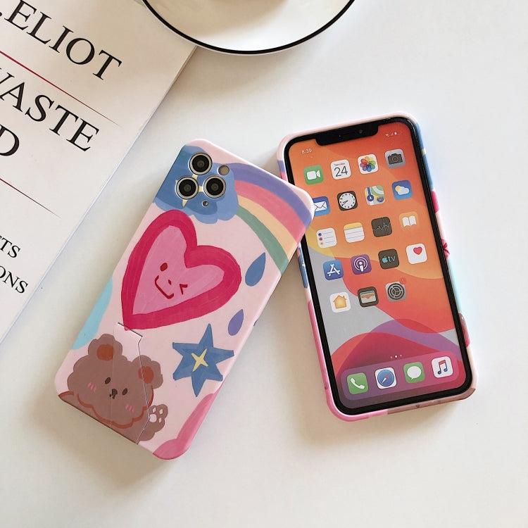 For iPhone 12 Pro Max Shockproof Liquid TPU Pattern Protective Case with Holder