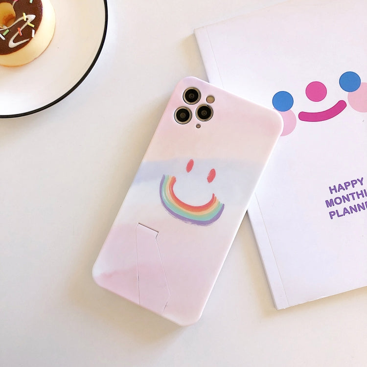 For iPhone 12 Pro Max Shockproof Liquid TPU Pattern Protective Case with Holder