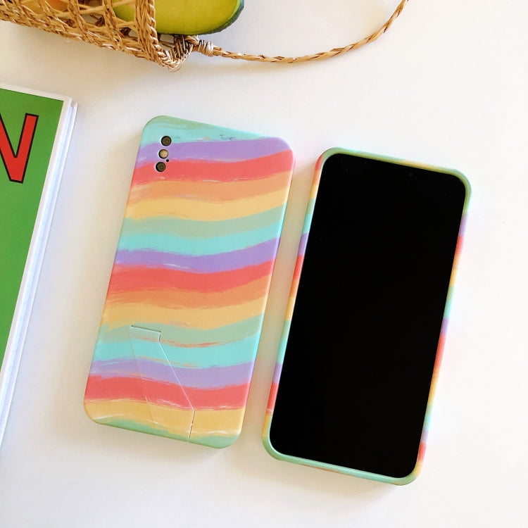 For iPhone 12 Pro Max Shockproof Liquid TPU Pattern Protective Case with Holder