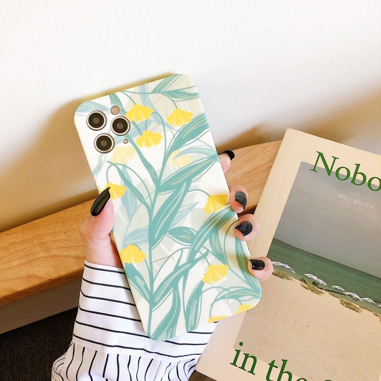 For iPhone 12 Pro Max Shockproof Liquid TPU Pattern Protective Case with Holder