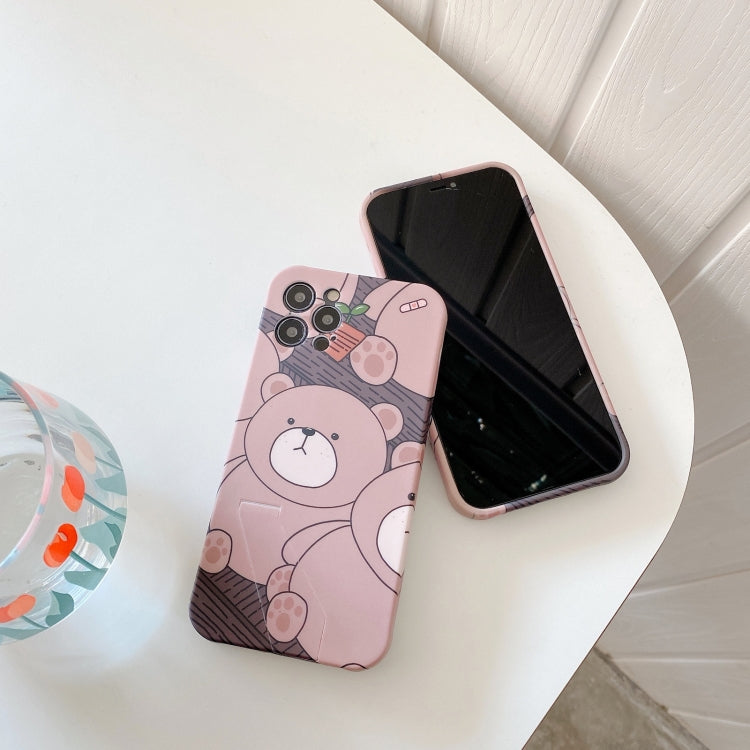 For iPhone 12 Pro Max Shockproof Liquid TPU Pattern Protective Case with Holder
