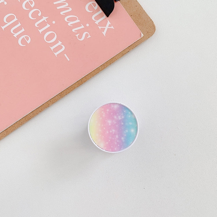 For iPhone 12 Shockproof Colorful Glitter Marble Protective Case with Folding Holder