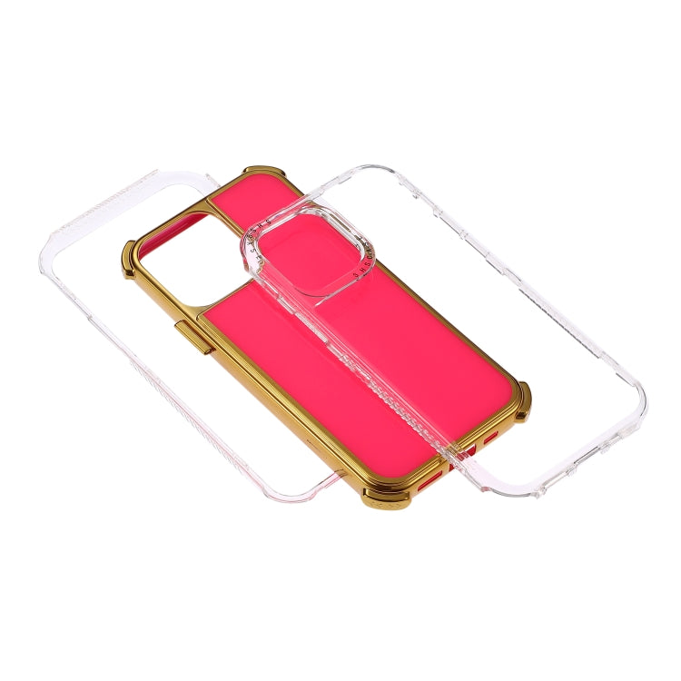 For iPhone 12 mini 3 in 1 Dreamland Electroplating Solid Color TPU + Transparent Border Protective Case