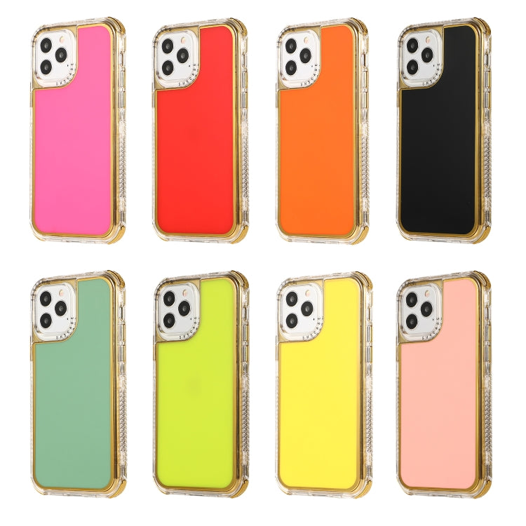 For iPhone 12 mini 3 in 1 Dreamland Electroplating Solid Color TPU + Transparent Border Protective Case