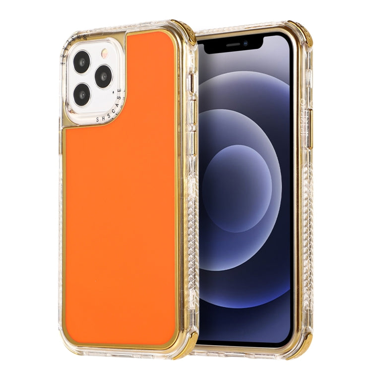 For iPhone 12 Pro Max 3 in 1 Dreamland Electroplating Solid Color TPU + Transparent Border Protective Case