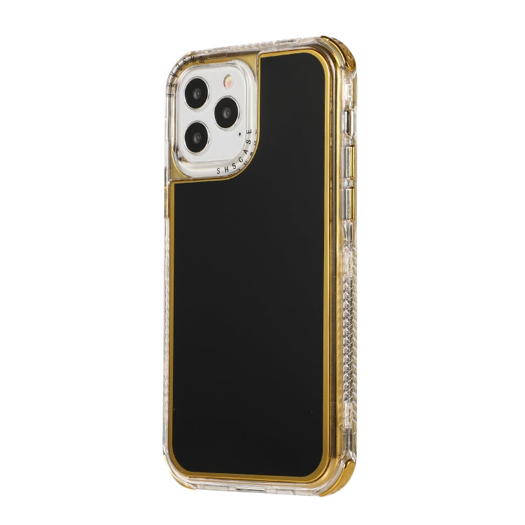 For iPhone 12 Pro Max 3 in 1 Dreamland Electroplating Solid Color TPU + Transparent Border Protective Case