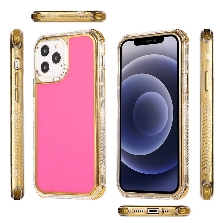 For iPhone 12 Pro Max 3 in 1 Dreamland Electroplating Solid Color TPU + Transparent Border Protective Case