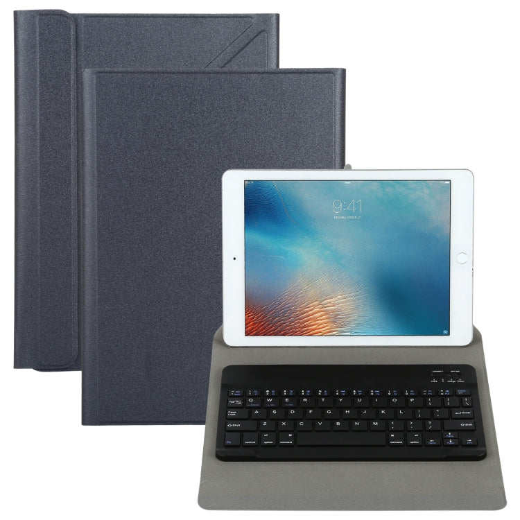 Universal Detachable Bluetooth Keyboard + Leather Tablet Case without Touchpad for iPad 9-10 inch, Specification:Black Keyboard