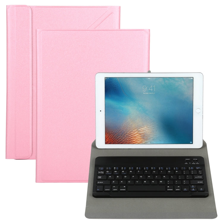 Universal Detachable Bluetooth Keyboard + Leather Tablet Case without Touchpad for iPad 9-10 inch, Specification:Black Keyboard