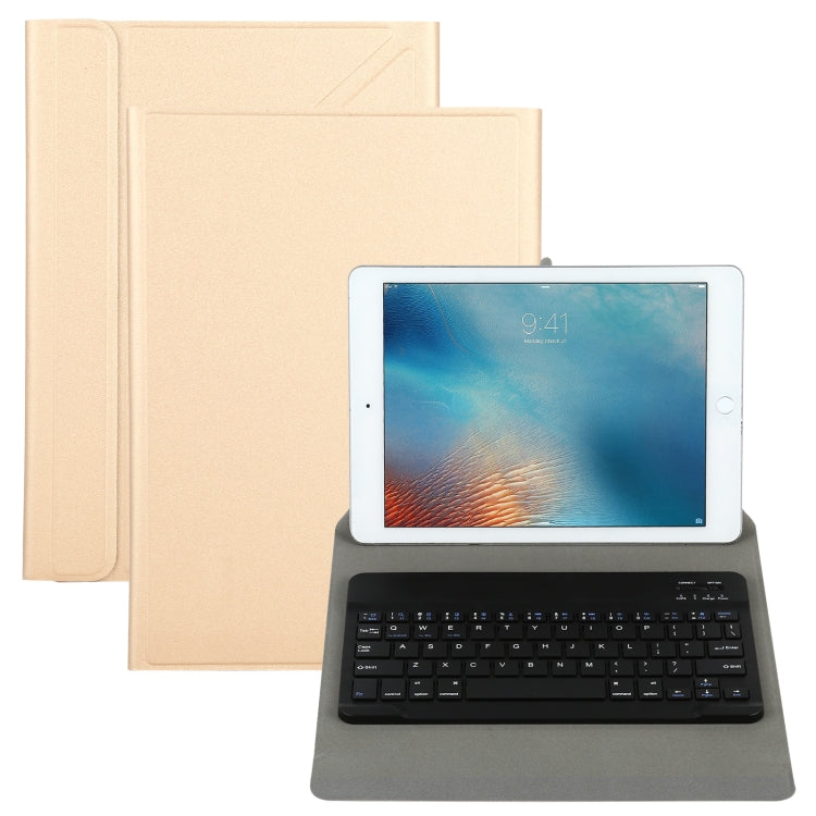 Universal Detachable Bluetooth Keyboard + Leather Tablet Case without Touchpad for iPad 9-10 inch, Specification:Black Keyboard